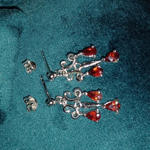 Garnet Chandelier Earrings - Picture 3 of 7